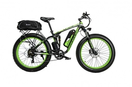 Extrbici Electric Mountain Bike Extrbici XF800 1000W 48V13AH Electric Mountain Bike Full Shock Absorber With Bicycle Bag And Rear Shel (green with bag)