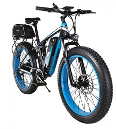 Extrbici Electric Mountain Bike Extrbici XF800 BAFANG 750W 48V High Speed Motor Electric Mountain Bike Full Shock Absorber With Bicycle Bag And Rear Shel (blue with bag)