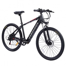 GTWO Electric Mountain Bike F1 Mountain Bike 27.5 Inch Wheels, 7 Speed Transmission Ebike for Adult, Dual Disc Brakes (Black Red)