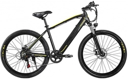 Fangfang Electric Mountain Bike Fangfang Electric Bikes, Adult Mountain Electric Bicycle, 26 Inch Travel Electric Bicycle 350W Brushless Motor 27 Speed 48V 10Ah Removable Lithium Battery Front Rear Disc Brake, E-Bike (Color : Black)