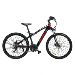 FFF-HAT Electric Mountain Bike FFF-HAT 27.5-inch Stealth Lithium Battery Electric Mountain Bike 21-speed Variable-speed Long-distance Off-road Bicycle Shock Absorption and Comfort-Red Start Version