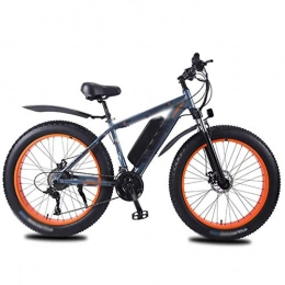 FZYE Electric Mountain Bike FZYE 26 inch Electric Bikes 48V / 13Ah lithium battery Double shock absorber Disc Brake, 4.0Fat tire Bicycle LED display Outdoor Cycling Travel Work Out, Gray