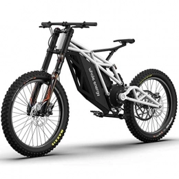 GASLIKE Bike GASLIKE Adult Electric Mountain Bike, All-Terrain Off-Road Snow Electric Motorcycle, Equipped with 60V30AH * -21700 Li-Battery Innovation Cruiser Bicycle, White