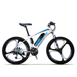 GBX Bike GBX Adult E-Bike, Adult Mountain Bike, 250W Snow Bikes, Removable 36V 10Ah Lithium Battery for, 27 Speed Bicycle, 26 inch Mium Alloy Integrated Wheels, Blue