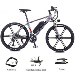 GBX Bike GBX Bike, Electric Bike, 350W Adult Electric Mountain Bike, 26Inch 36V E-Bike with 13Ah Lithium Battery, Double Disc Brake City Bicycle Endurance Mileage 45Km, White, 10Ah, 10Ah
