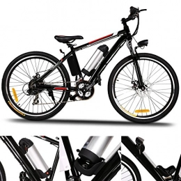 GEESENSS Electric Mountain Bike GEESENSS 26 Inch Power Plus Electric Mountain Bicycle Removable 36V Lithium-Ion Battery Charger 21-speed transmission system Fat Tire Suspension Fork Sport Cycling (UK Stock)-UK Plug