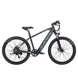 GTWO Electric Mountain Bike GTWO 27.5 Inch 750W Electric Bicyle Mountain Bike 48V 15Ah Large Capacity Built-in Battery Lockable Suspension Fork (Black Blue A, Hydraulic Disc Brake)
