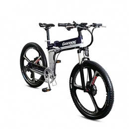 GTYW Electric Mountain Bike GTYW Electric Folding Bicycle Mountain Bicycle Adult Bicycle - 26"-90km Life, Blue-48V10AH