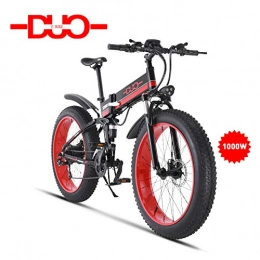 GUNAI Electric Mountain Bike GUNAI Electric Bike 48V 1000W Mens Mountain Ebike 21 Speeds 26 inch Fat Tire Road Bicycle Snow Bike Pedals with Disc Brakes and Suspension Fork (Removable Lithium Battery)