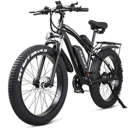 GUNAI Electric Mountain Bike GUNAI Electric Bike Fat Bike 26” 4.0 Tire 1000w Off-road E-Bike 48V 17AH Mountain Bike with Rear Seat（Black）