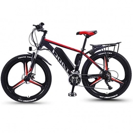 HAOYF Bike HAOYF 26" Electric Bike, 350W Motor Shimano 21 Speed Adult Electric Mountain Bike with Removable 36V 8AH Lithium-Ion Battery, Lockable Suspension Fork, Red, One Piece Wheel