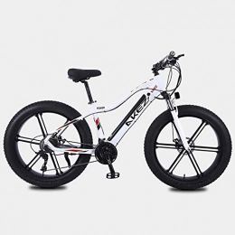 HECHEN Electric Mountain Bike HECHEN Electric Snow Bike Mens 38V 350W Mountain Bike 27 Speeds E-Bike 26 inch Aluminum Slloy Frame Fat Tire Road Bicycle MTB with Hydraulic Disc Brakes, left LCD screen