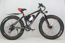 Hitpro Electric Mountain Bike Hitpro Electric Bicycle Men's E-bike Fat Snow Bike 36V Li-Batteries Tyres: 26" x 4" (black and red)