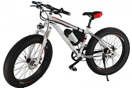 Hitpro Electric Mountain Bike Hitpro Electric Bicycle Men's E-bike Fat Snow Bike 36V Li-Batteries Tyres: 26" x 4" (White)