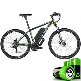 HJHJ Electric Mountain Bike HJHJ Electric mountain bike, 36V10AH lithium battery hybrid bicycle, (26-29 inches) bicycle snowmobile 24 speed gear mechanical line pull disc brake three working modes, 27 * 15.5in