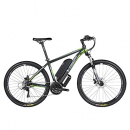 HJHJ Electric Mountain Bike HJHJ Electric mountain bike, 36V10AH lithium battery hybrid bicycle, (26-29 inches) bicycle snowmobile 24 speed gear mechanical line pull disc brake three working modes, Green, 27.5 * 15.5in