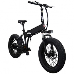 HJHJ Electric Mountain Bike HJHJ Folding electric bicycle 20 inch snow electric bicycle (48V10AH) hidden battery 7 speed beach cruiser, mechanical shock absorber front and rear disc brakes + electronic brake