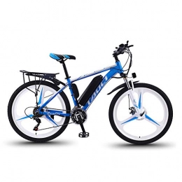 HLEZ Bike HLEZ 26'' Electric Mountain Bike, Electric Bicycle Removable Large Capacity Lithium-Ion Battery 350W 13Ah and 21 Speed Gear and Three Working Modes, Blue A, US