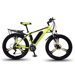HLEZ Electric Mountain Bike HLEZ 26'' Electric Mountain Bike, Electric Bicycle Removable Large Capacity Lithium-Ion Battery 350W 13Ah and 21 Speed Gear and Three Working Modes, Yellow A, UE