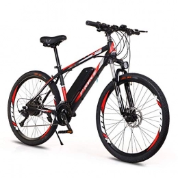 HLEZ Electric Mountain Bike HLEZ 26'' Electric Mountain Bike, Electric Bicycle with Removable Large Capacity Lithium-Ion Battery (36V 250W) for Adult Female / Male for Mountain Bike Snow Bike, Red 1, US