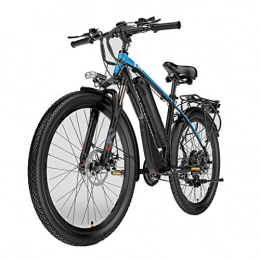 HLEZ Electric Mountain Bike HLEZ 26'' Electric Mountain Bike, Electric Bike Removable Large Capacity Lithium-Ion Battery (48V 400W) 21 Speed Gear and Three Working Modes - e Bike for Adults, Blue, UE
