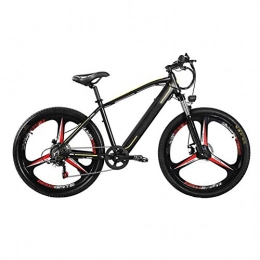 HLEZ Bike HLEZ Electric Mountain Bike, 26'' Electric Bicycle 350W Mountain Bike 7 Speed 48V 9.6Ah Removable Lithium Battery Front & Rear Disc Brake for Adult Female / Male, black one, UK