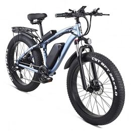 HMEI Bike HMEI EBike 26 Inch 4.0 Fat Tire Electric Bike 1000W Mens Mountain Bike Snow Bike with 48V17Ah Lithium Battery Professional 7 Speed E-bike Max Load 330 lbs (Color : Blue, Motor : 1000W)