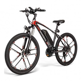 HOME-MJJ Electric Mountain Bike HOME-MJJ Electric Mountain Bike 26" 48V 350W 8Ah Removable Lithium-Ion Battery Electric Bikes For Adult Disc Brakes Load Capacity 100 Kg, Black