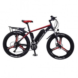 Homejuan 26-inch Mountain Electric Bicycle Magnesium Alloy All Terrain 36V 350W 13Ah Removable Lithium-Ion Battery Mountain Ebike Red