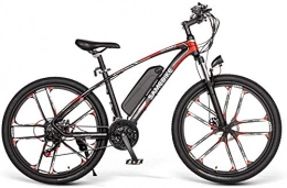 HSART Electric Mountain Bike HSART 26" Electric Bike SM26 Ebike for Adults, 350W Electric Bicycle 48V 8AH Lithium-Ion Battery 3 Working Modes, SAMEBIKE with Professional 21 Speed Shifter, Suitable for Men Women(Black)