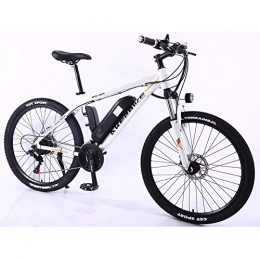 HSTD Electric Mountain Bike HSTD Electric Mountain Bike - Dual Disc Brakes Electric Bicycle, 36V 8Ah Rechargeable Lithium Battery, Three Working Modes, City Bike, 14'' Nylon Pneumatic Tyres, Commute Ebike White-36V / 13