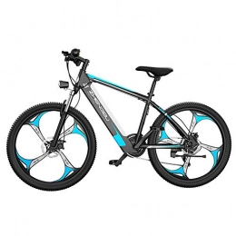 Huaatiear Electric Mountain Bike Huaatiear Electric Bikes for Adult Magnesium Alloy Moped Spoke Rim Ebike All Terrain 26" 48V 400W Lithium-Ion Battery Mountain Ebike for Mens Outdoor Cycling Travel Work Out, Blue