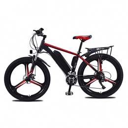 HULLSI Electric Mountain Bike HULLSI Electric Bike, Aluminum Alloy for Adults Mountain Bike with 350W Motor, 36V / 10Ah Removable Lithium Battery, 21Speed Gears, Double Disc Brakes, Red, 26 inch