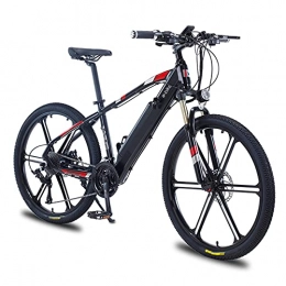 HULLSI Electric Mountain Bike HULLSI Electric Bike, Aluminum Alloy Frame for Adults Mountain Bike with 350W Motor, 36V / 10Ah Removable Battery, 27 Speed Gears, Double Disc Brakes, Black, 26 inch