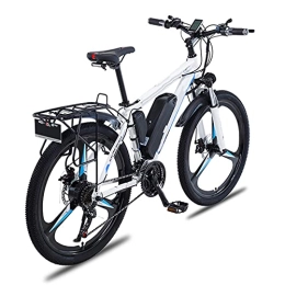HULLSI Electric Mountain Bike HULLSI Electric Mountain Bike Aluminum Alloy 26" MTB Assisted Bicycle Lithium Battery 350W Motor, 36V / 10Ah Removable Battery, 21 Speed Gears, Double Disc Brakes, Blue, 8AH