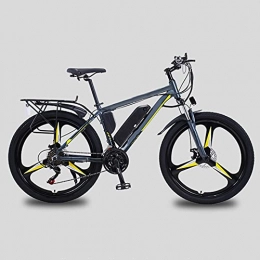 HULLSI Electric Mountain Bike HULLSI Electric Mountain Bike Aluminum Alloy 26" MTB Assisted Bicycle Lithium Battery 350W Motor, 36V / 10Ah Removable Battery, 21 Speed Gears, Double Disc Brakes, Yellow, 10AH