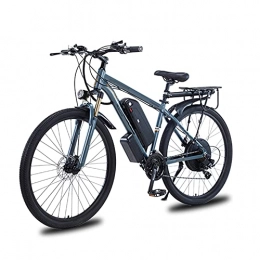 HULLSI Electric Mountain Bike, Aluminum Alloy Frame 29" E-MTB Bicycle 1000W with Removable Lithium-Ion Battery 48V 13A for Men, 21Speed Gears,Double Disc Brakes,Gray,29 inch