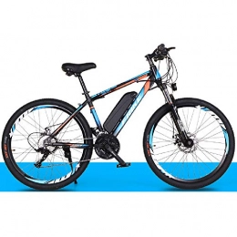 HXwsa Electric Mountain Bike,36V/10Ah High-Efficiency Lithium Battery-Range of Mileage 30-52Km-High Carbon Steel 26-Inch Electric Bicycle, Disc Brake Three Working Modes,B