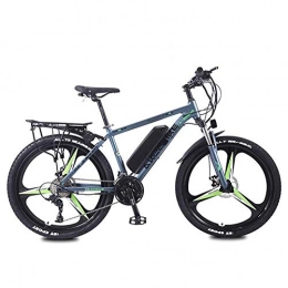 HY-WWK Electric Mountain Bike HY-WWK 26 inch Adult Electric Mountain Bike, 350W Motor City Travel Electric Bike 36V Removable Battery 27 Speed Dual Disc Brakes with Rear Shelf, White, 10Ah 70Km, Grey
