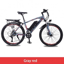 HY-WWK Electric Mountain Bike HY-WWK Electric Mountain Bike, 26'' Adults City Electric Bicycle with Removable 36V 8Ah / 10Ah / 13 Ah Lithium-Ion Battery 27 Speed Shifter Aluminum Alloy Frame Unisex, Gray Green, 10Ah, Gray Red