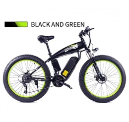 JXH Electric Mountain Bike JXH 26'' Electric Mountain Bike, Large Capacity Lithium-Ion Battery (48V 13AH 350W), 21 Speed And Three Working Modes Sports Mountain Bikes Mechanical Disc Brakes, Green