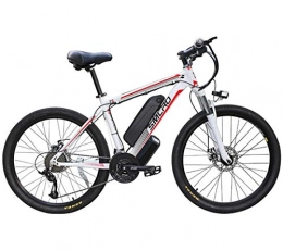 JXH Electric Mountain Bike JXH 26'' Electric Mountain Bike Removable Large Capacity Lithium-Ion Battery (48V 350W), Electric Bike 21 Speed Gear Three Working Modes