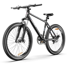 KAKUKA K26 Electric Mountain Bike, 26" Ebike 36V 7.5AH Integrated Battery 250W Motor 25KPH Top Speed, Front Rear Suspension Brake,7 Speed Gears City Commute Electric Bicycle for Adults and Teenager