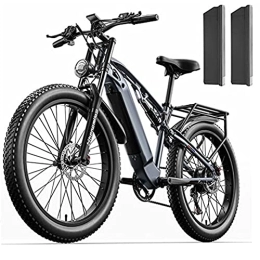 Kinsella Bike Kinsella MX05 Electric Mountain Bike, BAFANG Motor 48V15AH Long Life Battery, 26" Tire Full Suspension Dual Oil Brake Electric Bicycle