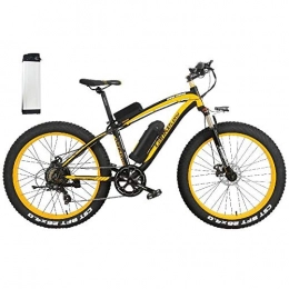 Knewss Electric Mountain Bike Knewss 26 inch electric mountain bike / fat tire electric bike 1000w strong 48V 16AH lithium battery-Black yellow 48V10A 500W