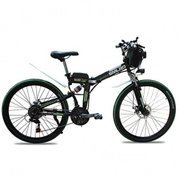 KPLM Bike KPLM Electic Mountain Bike, 26 inch Folding E-bike, 36V 350W, 15Ah Li-ion Battery and Shimano 21 Speed Gear