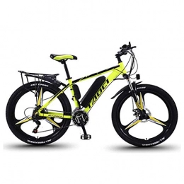 KT Mall Electric Mountain Bike KT Mall 26 In Electric Bikes for Adult 36V 350W Removable Lithium Battery Aluminum Alloy Mountain E-bike with LCD Liquid Crystal Display and Automatic Power Off Brake Lever Bicycles, Yellow, 10Ah 65KM