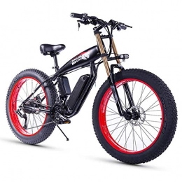 KT Mall Electric Mountain Bike KT Mall 26 Inch Electric Bike for Adult with 350W48V10Ah Full Charging Time 4-5 hours 27 Speed Aluminum Alloy Mountain E-Bike Max Speed 25km / h Load 150kg for Snow Beach Fat Tire Electric Bicycle, Red