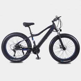 KT Mall Electric Mountain Bike KT Mall 350W Mountain Electric Bikes 26In Fat Tire E-Bike with 27-Speed Transmission System and Charging Time 3 Hours Lithium Battery(10AH36V), Range of 35 Kilometers, Black