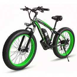 KT Mall Electric Mountain Bike KT Mall Electric Bicycle 48V 27 Speed Disc Brake Aluminum Alloy 15AH Lithium Battery 26" 4.0 Wide Wheel Snowmobile Suitable for Commuting Travel with A Maximum Load of 150 Kg, Green